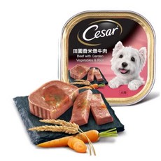 Cesar 西莎 犬餐盒 箱出, 24個, 100g, 田園香米燉牛