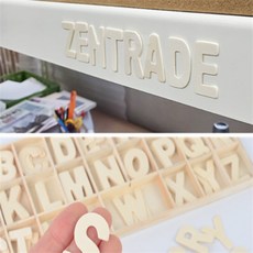 루이일 우드소품 원목 영문 이니셜 5피스 세트 매장표시판, 컬러