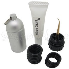 Scuba Choice 小氣瓶工具組 潛水維修鑰匙圈含O-Ring與矽油, 藍色