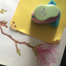 YOLQ兒童DIY壓花器工具，印花機邊紋鏤空壓花器，直角圓角壓花機, 24雨點, 1個