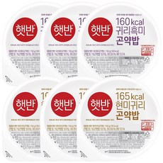 CJ제일제당 햇반 곤약밥 150g 귀리흑미 3개 + 현미귀리 3개, 1세트