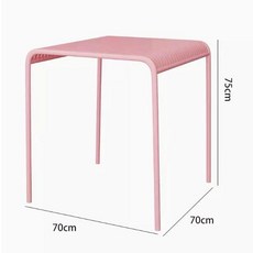 야외 테라스와 발코니에 적합한 12m 철제 테이블 세트, 사각 테이블 70x70x75