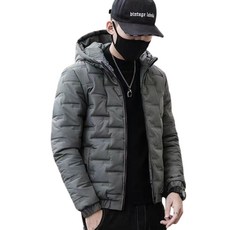 鋪棉保暖外套 男款 冬季連帽羽絨棉外套