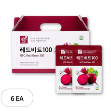 맑은농장 NFC착즙 레드비트 100, 2.4L, 6박스