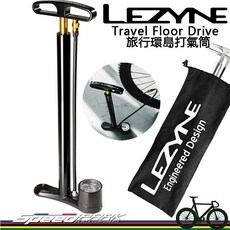 【速度公園】 LEZYNE CNC TRAVEL FLOOR DRIVE 旅行打氣筒 鋁合金 160PSI 美法通用, 1個