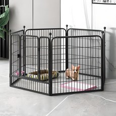 DING DONG PET 寵物級金屬大型犬圍欄, 黑色