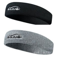 運動髮帶 男女頭巾 額頭吸汗帶 吸汗頭巾 髮帶 透氣頭帶 運動汗帶 瑜珈髮帶 彈力髮帶 籃球 瑜伽 跑步, 1個, 藍色,IS純棉頭帶