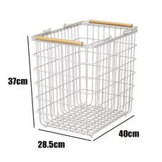 책가방 정리대 학원 정리 철제 가방장 만화책보관함 이동식, 1개, L. 나무 손잡이 대형 바구니