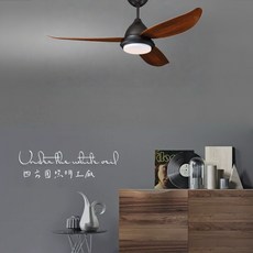 四方圓 LED照明 楓光 玉兔吊扇, 52"時尚白