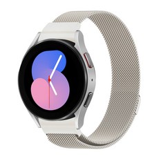 스페이스쉴드 갤럭시워치5 40mm 44mm 호환 날개형 메탈 밴드 12color, 1개, 애쉬화이트