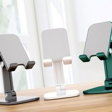 휴대폰 태블릿 겸용 3단 접이식 미니 거치대 OC_0404TG, 그린, 본상품선택