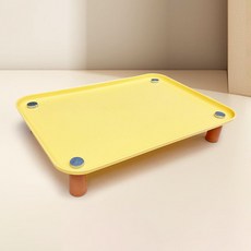파스텔펫 반려동물 키높이 흘림방지 식판 FREE(43 x 30 x 8 cm), 옐로우, 1개