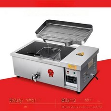 업소용 튀김기 2구 칸막이 핫도그 프라이어 미니 꼬치, 12 디지털 표시 오일 필터 1개 10 A, 기본 색상