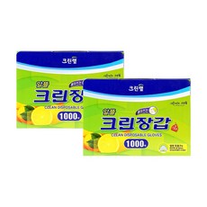 크린랲 알뜰 크린 일회용장갑 1000매입, 1000개입, 2개