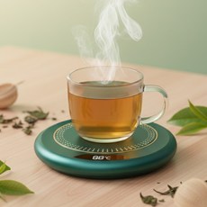 위브젠 USB 컵워머 머그컵 보온 받침대, 1개, 웜그린