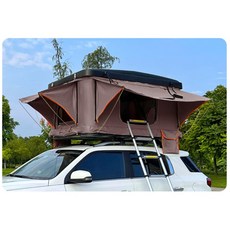 차위에 자동차위 텐트 하드탑 레이 렉스턴 카니발 주말 여행, 검은색 뚜껑 + 갈색