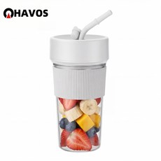 Havos 가정용 휴대용 미니 블렌더 믹서기 과일 채소 착즙 다용도 주방 가전, 하얀색