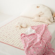 마롤로뜨 빌리지 아기 침대 패드 리안드림콧 쿠시노 호환 면 모달 논슬립 슈퍼싱글, 마롱이_면 모달 논슬립 패드, 1개
