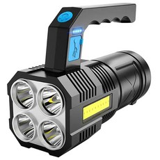 歌林輕量強光工業型手電筒(KSD-KU930) 大功率LED超亮COB USB充電停電戶外, 1個