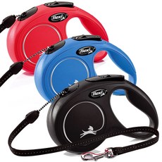 플렉시자동줄 더뉴클래식 코드타입 M 강아지 산책 리드줄 5m, 레드 5m, 1개