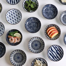 라일리 온 일본풍 도자기 원형 종지 9.5cm 세트 4p, 1세트