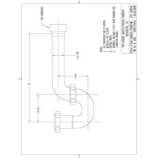 Keeney 400PVCK 3.8cm(1 1/2인치) 또는 1/4인치) x 플라스틱 PVC P-트랩 리듀싱 와셔 및 Sch 40 트랩 어댑터 포함 화이트 (2)_137312