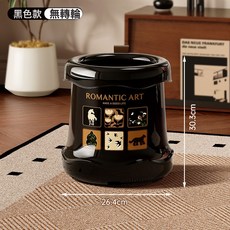 家用垃圾桶高級感客廳帶輪可移動帶蓋中古風大容量臥室廚房垃圾簍, 1個, 1個