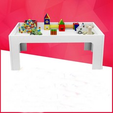 실내 모래놀이 테이블 모래판 놀이방 블럭 토이, 화이트(120x80x50), 1개