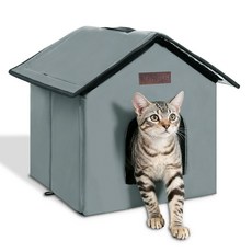 고양이 길냥이 겨울 실외 방수 야외집, 1개, 회색