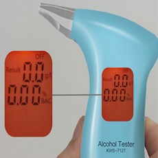 휴대용 음주 측정기 자동차 운전 알콜 감지기, 블루
