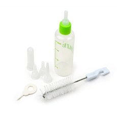 와이옐로 강아지 고양이 젖병 수유 세트 실리콘 꼭지 실리콘젖병, 60ml