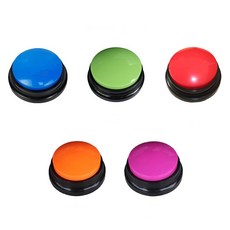 제이와이홀딩스 강아지 녹음부저 녹음벨 말하는 버튼 펫 훈련, 오렌지, 1개