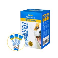 씨디랩 더블락토 강아지 구강 유산균 30포 반려견 영양제, 장건강/유산균, 1박스