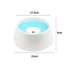 寵物浮水碗 漂浮水碗 防濺水不濕嘴飲水器 狗狗貓咪適用, 1個, 圓形款【藍】