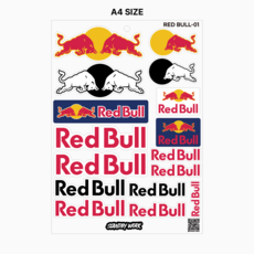 레드불 오토바이 스티커 세트 레드불 로고 커스텀 데칼, 1개