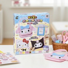 산리오 캐릭터 미니백 만들기 바느질로 봉제 카드케이스 미니 파우치 스퀘어 가방 DIY, 1개