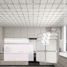 엔젤LIA 화장실천장돔 욕실천장돔 화장실천장시공, 5장 0.45m2, 플로팅 플로럴 체크, 기본 색상