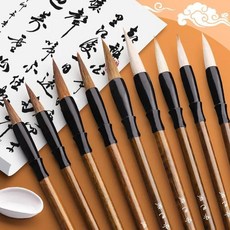 毛筆套裝 狼毫兼毫羊毫小楷書法專用中楷不掉毛小學生毛筆三年級 花蓮出貨, 1個, 兼毫大中小共3支