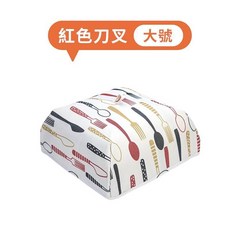折疊飯菜罩 保溫保冷食物罩 可折疊收納防塵防蟲菜罩 大號紅色刀叉款