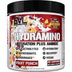 EVLUTIONNUTRITION HydrAmino電解質補水胺基酸粉 水果賓治風味, 1罐, 246g