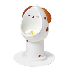 PUCH BABY 火箭造型兒童小便斗 可拆卸易清洗 安全環保材質, 站式-狗狗款咖啡色(贈掛勾)