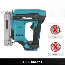 마키타 리튬 이온 네일건: 18V 6.0Ah 배터리 100개 못 수용 무선 DIY 목공 프로젝트에 완벽, 01 no battery