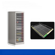 서류 보관함 사무 드로잉 서랍장 대 회사 수납 파일 캐비닛 용품, 1단, 단일 18단 표준 소형4cm