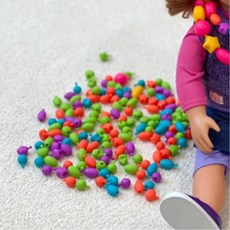 4살여아 집콕놀이 목걸이팔찌만들기 장난감 구슬꿰기 소근육, 1개