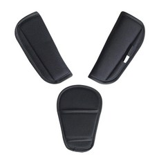 STK 자동차 어깨 패드 커버 쿠션 하네스 편안한 패드, 18cm x 12.5cm, 폴리에스터, 검은색