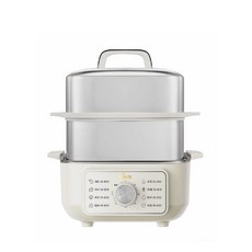 Giaretti 珈樂堤 多功能電蒸籠 GT-HPS113，雙層大容量設計，304不鏽鋼蒸架，旋鈕定時操作