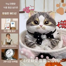 고양이스퀴시 뚱냥이 말랑이 고퀄리티 페인팅 선물용, 1kg 큰 고양이 키 17cm, F