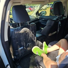 자동차 뒷자석 오염방지 투명 킥매트 2P, 본상품선택, 1