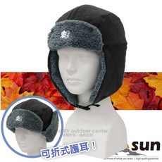 VOSUN 高效防風透氣保暖兩用遮陽護耳帽子 可折長刷毛遮耳帽 健行登山帽 賞雪帽 飛行帽 蒙古帽