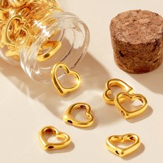 골드팡 24k 순금 골든하트링 오브제 + 미니유리병 세트